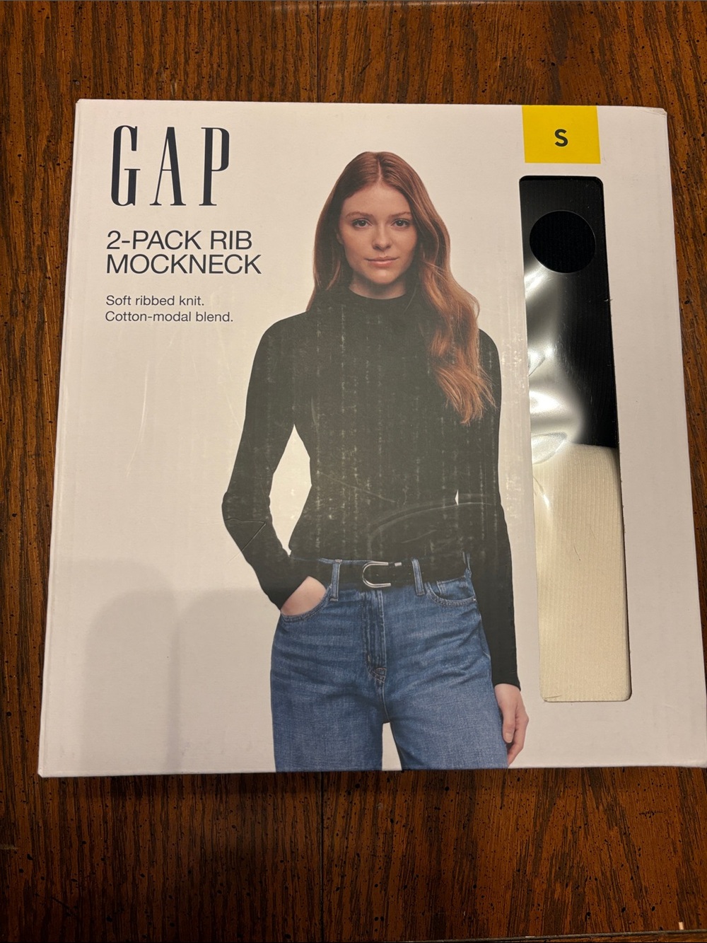 GAP 2-Pack Rib Mockneck - Black & White. Size Small. NWT